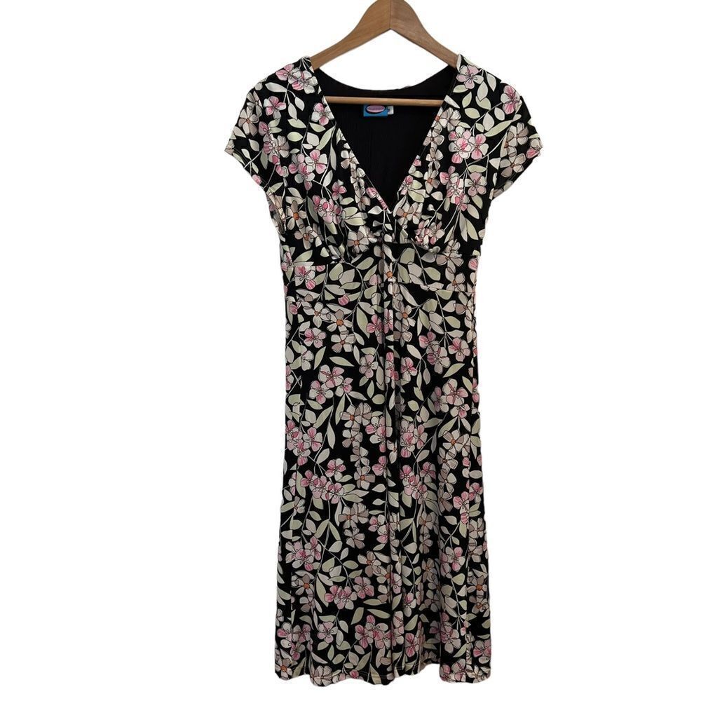 Majamas Floral V Neck Maternity Nursing Dress size M